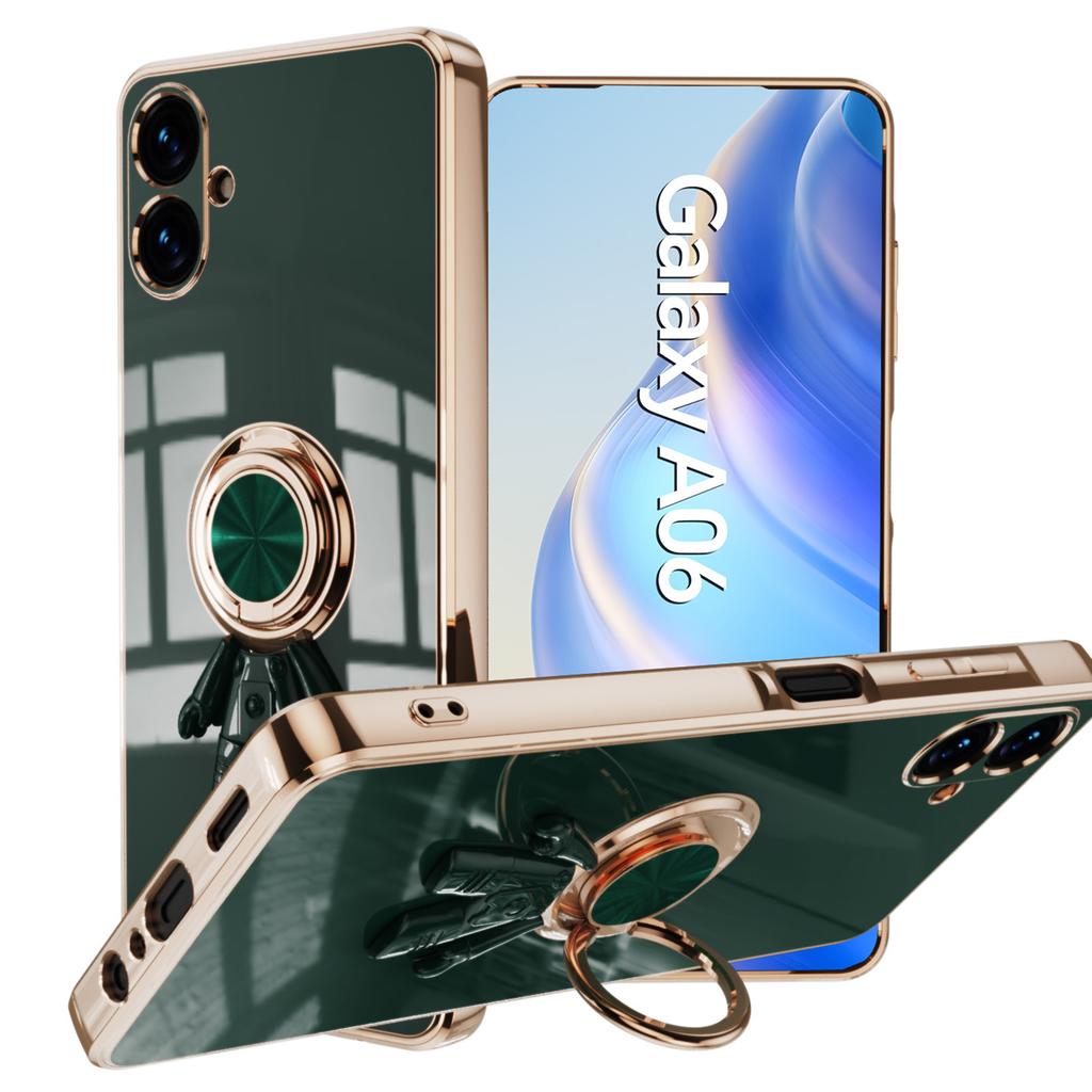 Für Samsung Galaxy A06 4G Hülle mit Astronautenring-Ständer 6D Galvanisierte TPU-Handyhülle