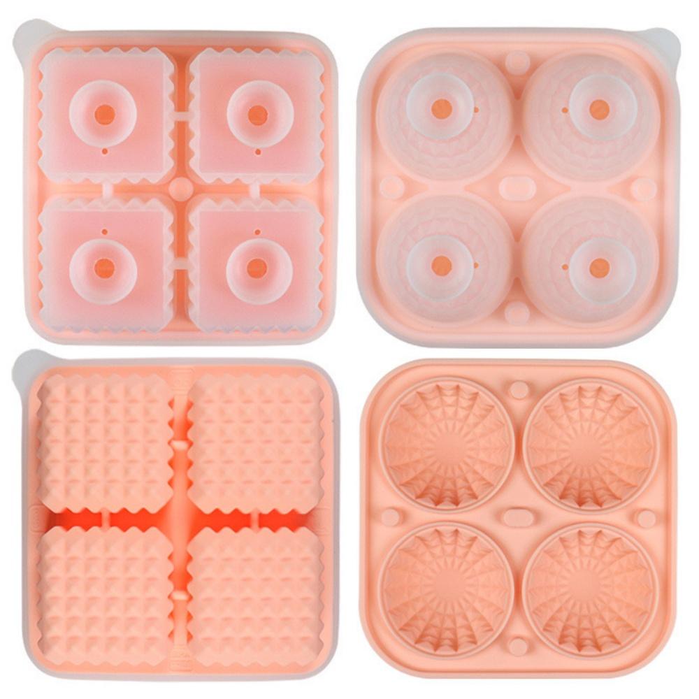 Silicone Ice Cube Mold Tray with Lid - Prism Ball Ice Cube Mold Suitable for Whisky Cocktails Juice Etc. Ice Cube Mold Cocktai 6