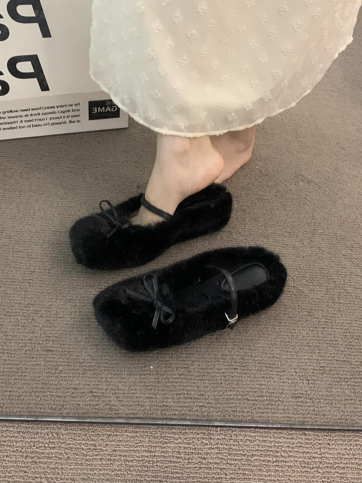 

Ретро коричневые внутренние увеличивающие рост бархатные полутапочки с сумкой на голову женские туфли с одной педалью осенью и зимой ленивые ночные и вечерние пушистые одинарные туфли 40