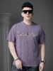 European Style Round Neck Short-Sleeve T-Shirt for Men, 2026 Summer New Trendy Embroidered Distressed Top Half-Sleeve Tee for Men