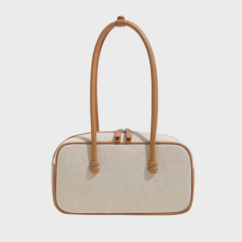 "Original Boston Beaded Baguette Shoulder Bag - Large Capacity, Vintage Summer Style"