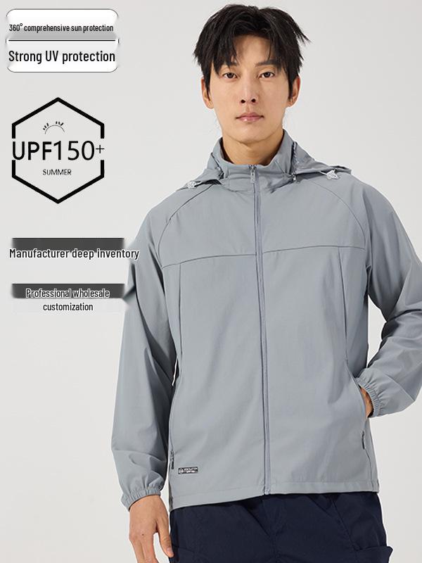 Unisex UV Protection Ice Silk Jacket: Lightweight, Breathable, Customizable Logo for Summer Outdoor Wear
