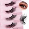 7 Pairs Of Half-Eye False Eyelashes, Dense Curled Eye Tail, Elongated Half-Eye False Eyelashes
