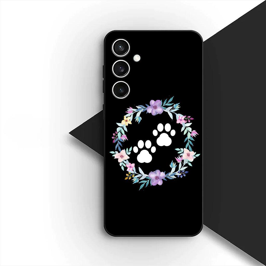 Phone Cover for Motorola Moto G55 G45 G75 G85 G13 Edge 50 30 Fusion 40 NEO Ultra Pro Soft Case Cat Cute Dog Paw Wallpaper