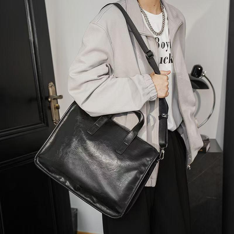 Stylish Men's Business Briefcase: Large-Capacity Handbag & Laptop Shoulder Bag