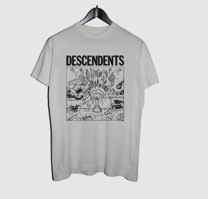 Descendents punk band t-shirt, cotton white shirt, unisex classic S
