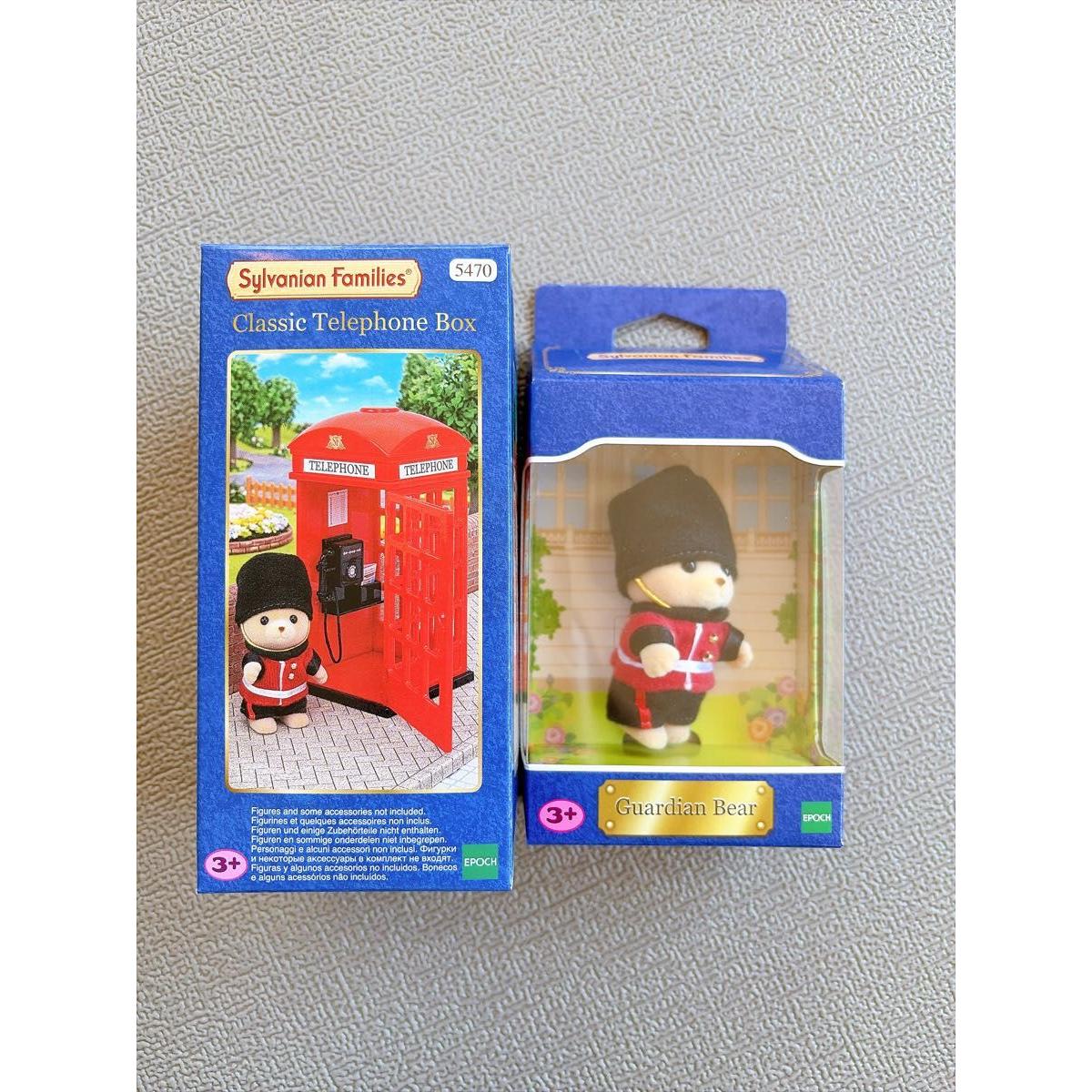 Used Sylvanian Families Classic Telephone Box Guardian Bear Telephone Box Sylvania