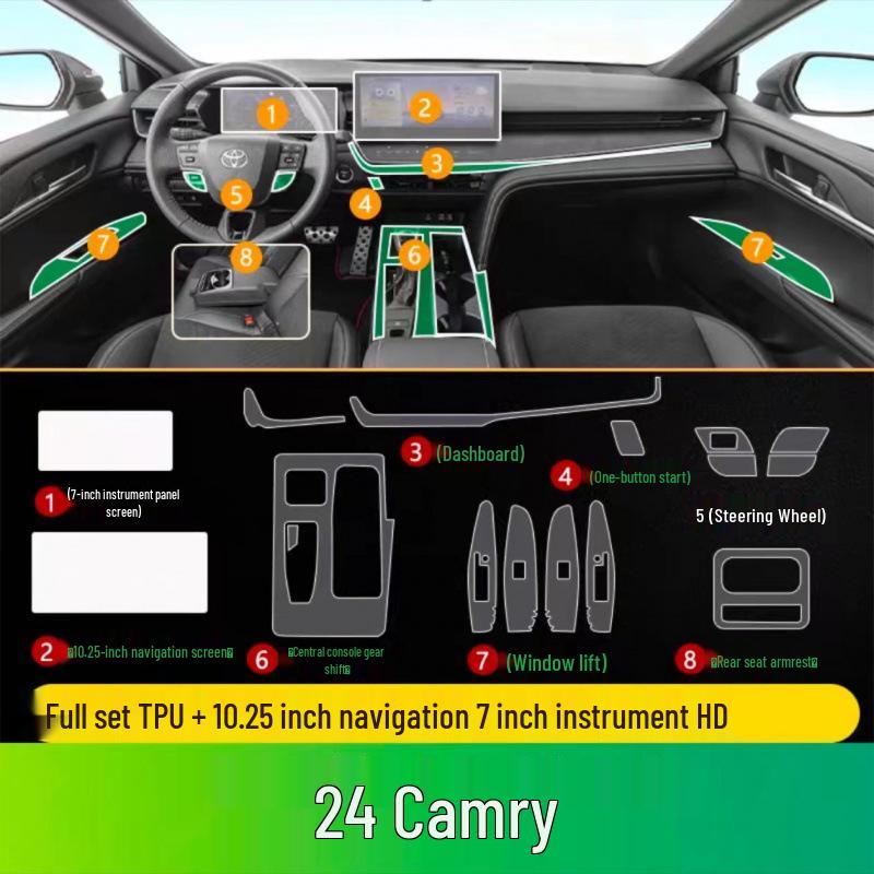 Ninth Gen Toyota Camry Central Control Screen Protector for 25 Models