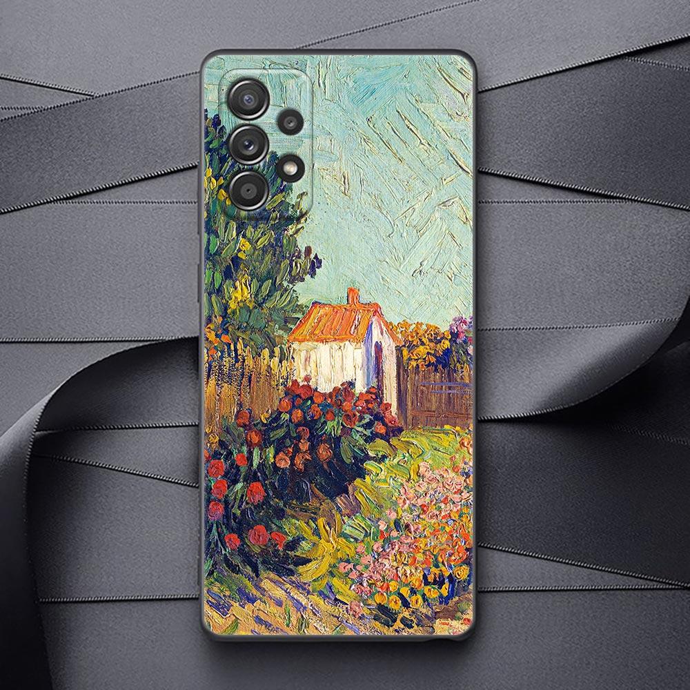 Capa para Samsung Galaxy A32 A33 A31 A23 A22 A21S A13 A12 A11 A02 A01 Capa Van Gogh Café Terraço Noite Estrelada Girassol Pintura