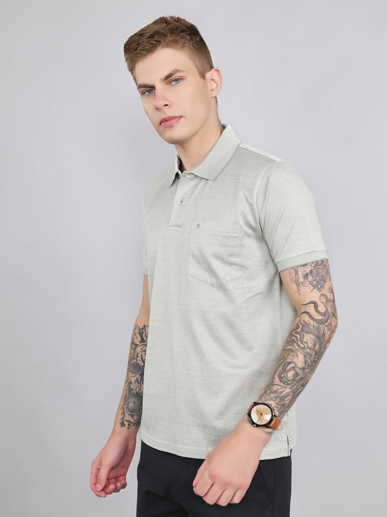 MONTE CARLO Men Regular Fit Sea Green Tshirt