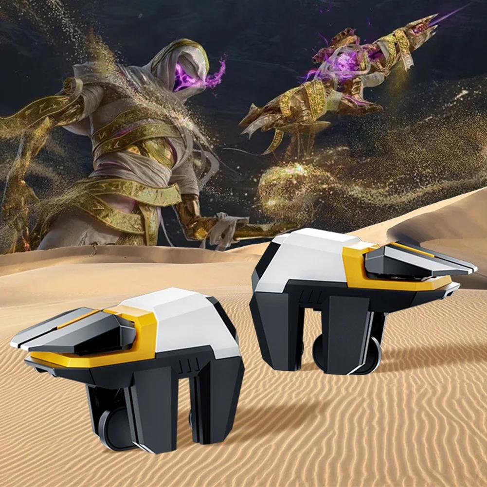 

2Pcs PUBG Mobile Game Joysticks Controller 4/6-Finger Linked Shooting Game Mechanical Trigger Physical Auxiliary Gaming Gear