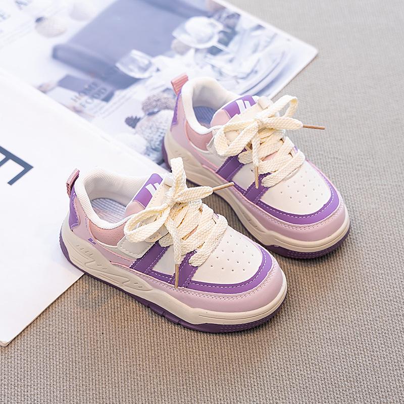 Girls board shoes low-top 2025 spring and autumn new children's sports shoes boys soft-soled white shoes spring casual shoes tide
