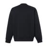 Logo Badge Round Neck Drop Shoulder Long Sleeve Sweatshirt Men Sweatshirt Black 6R1MG7-1JHSZ-09S8