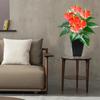 Echte Haptik Künstliche Rote Palme Pflanze 35/50CM Kunstpflanzen Outdoor Indoor Deko