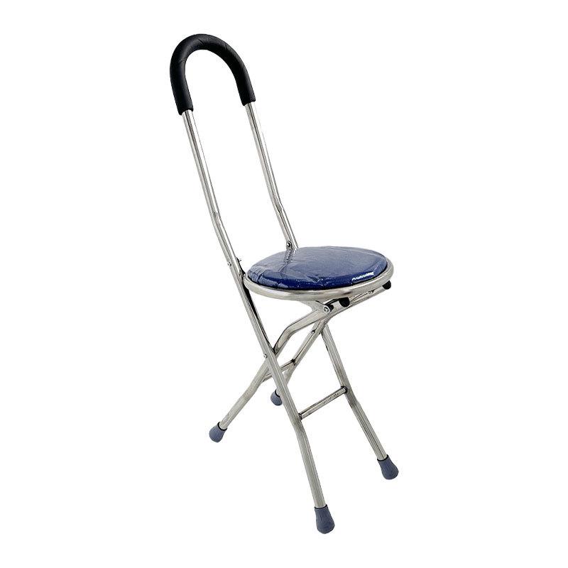 Faltbarer Dreibein-Gehstock mit Hocker für Outdoor-Reisen und Trekking