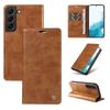 YIKATU YK-006 For Samsung Galaxy S22 5G Magnetic Case Litchi Texture Leather Flip Stand Phone Shell