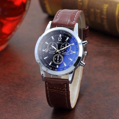 Men's Watches Top Brand Luxury Men Wrist Watch PU Leather Quartz Watch Waterproof Male Clock Relogio Quartz Wristwatches
