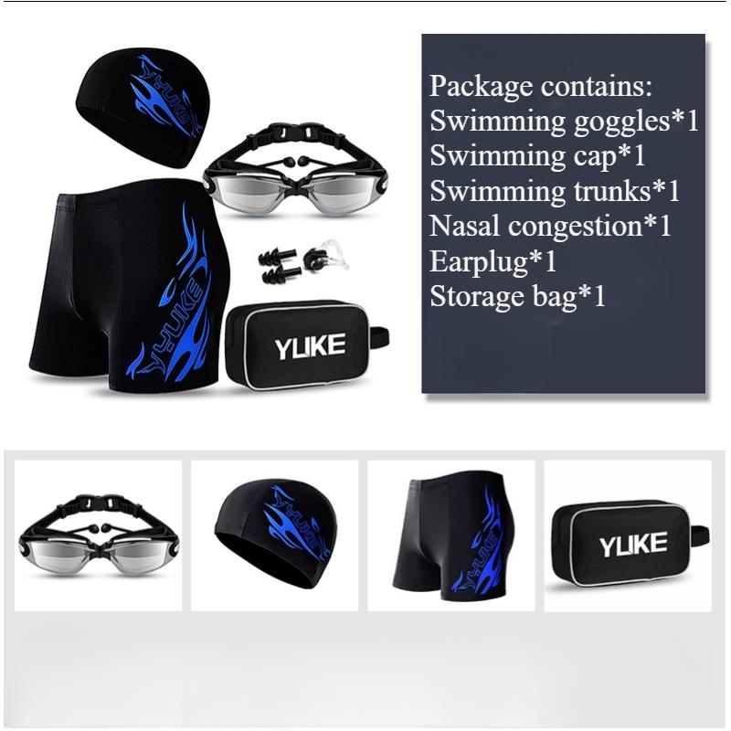 Men's Swimming Suit Men's Plus Size Swimming Trunks Swimming Goggles Swimming Trunks Boxers Swimming Suit