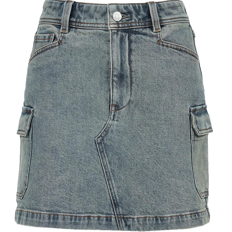 ONLY Women s Workwear A-Line Denim Skirt L