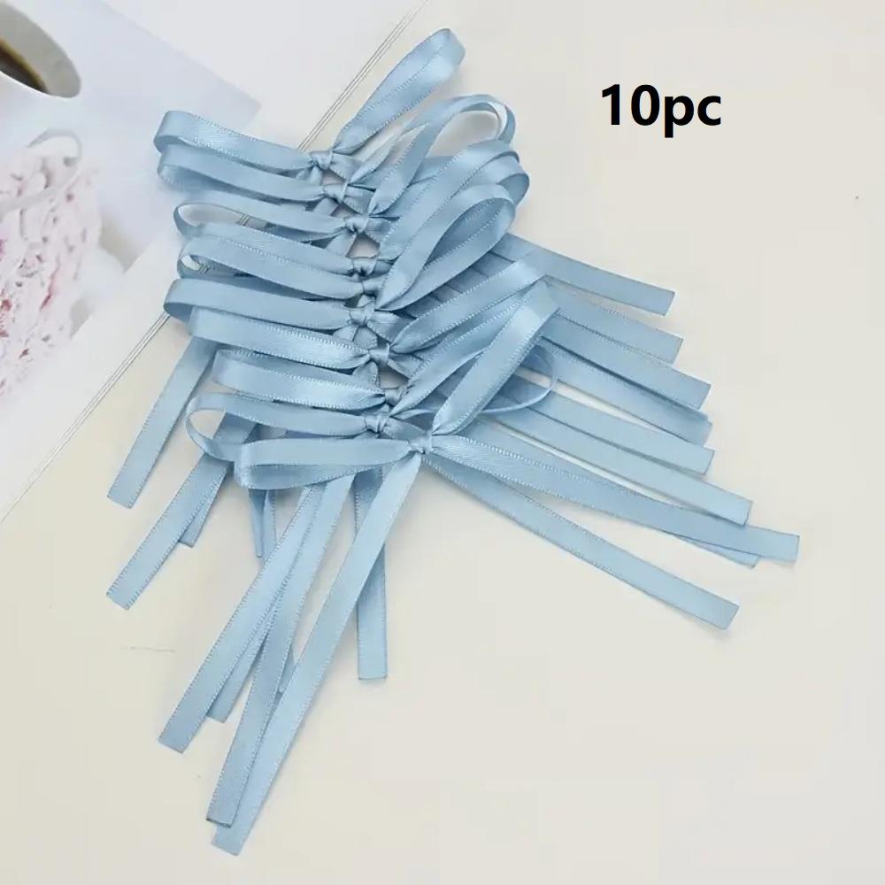 10Pcs Ribbon Bow Cake Toppers  Bowknot Ribbon Cupcake Topper Wedding Birthday Party Valentine's Day Dessert Cake DIY Decor