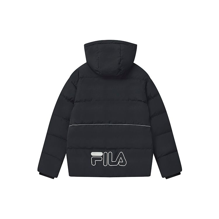 Fila Fleece Loose Casual Warm Hooded Puffer Jacket Unisex Outerwear Legendary-Blue F51U249902F-NV