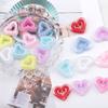 Transparent Multi Color Heart Shape Beads Bracelet Spacer Acrylic Hollow Love Charms Necklace Bracelet DIY Jewelry Accessories