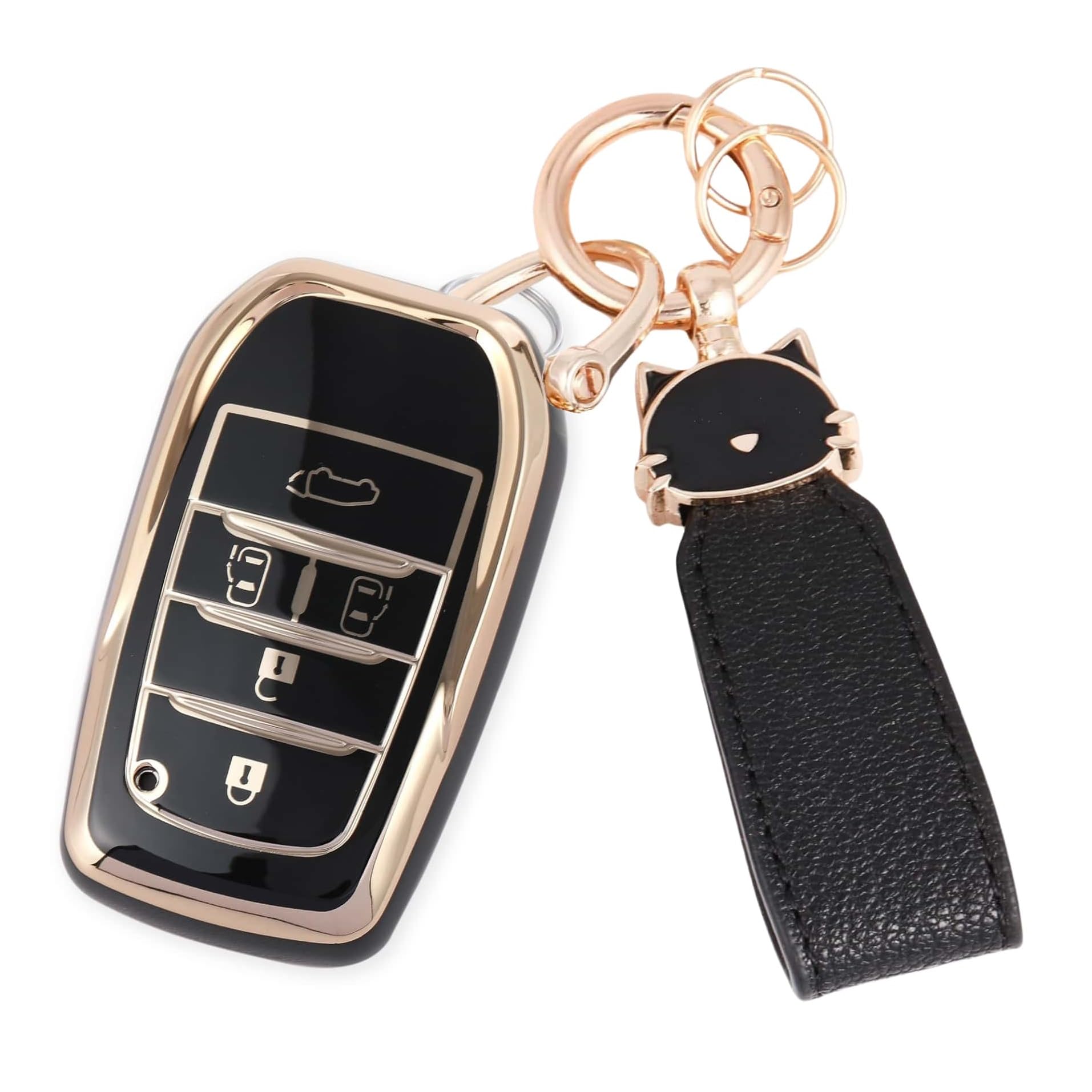 

Новый чехол для ключа Voxy 90 серии Noah 90 серии Sienta чехол для ключа NOAH VOXY 5 кнопок [ZANEKO] (Черный кот, милый) чёрный