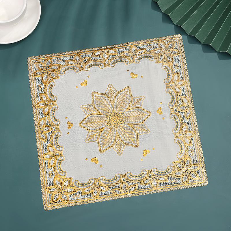 30CM Gold-Stamped Non-Slip Insulated Table Mat - Round/Square