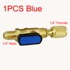 Air Conditioning Refrigerant Ball Valve 1/4" SAE Straight Shut-Off Valve for R134A R410A R22 R12 Charging Hoses AC Refrigerant Mass Air Flow 3