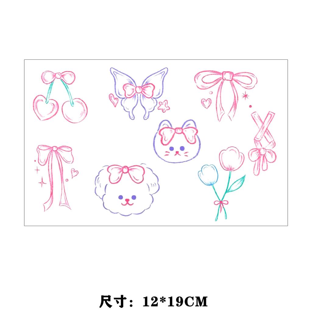 Dopamine Color Butterfly Animal Love Star Fireworks Small Picture Finger Tattoo Sticker