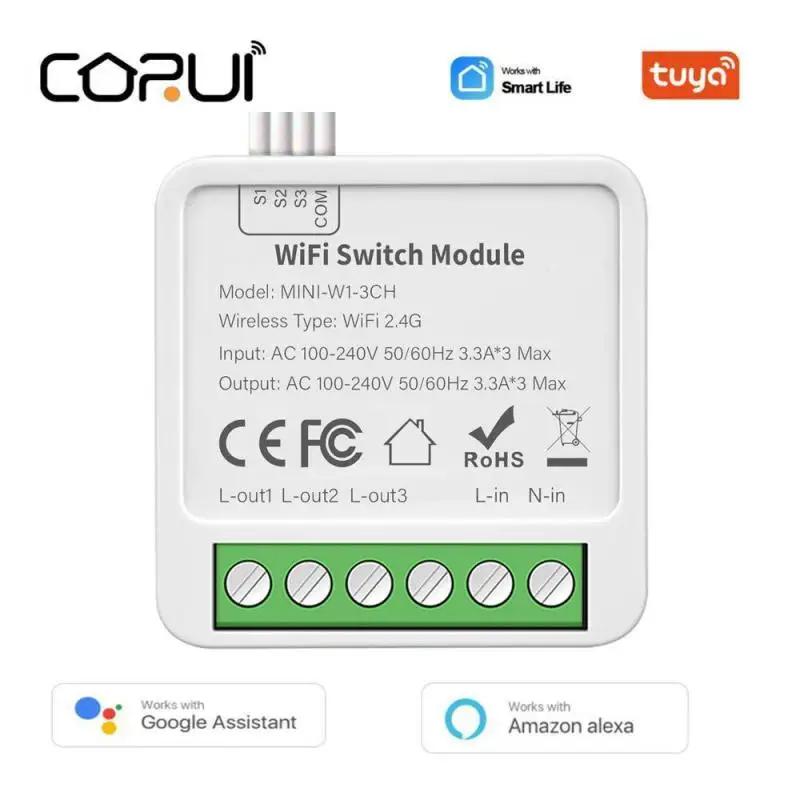 Tuya WiFi Smart Switch Module 1/2/3/4 Gang Dual Way Control Via Smart Life APP Alexa Home Yandex Alice Voice Control