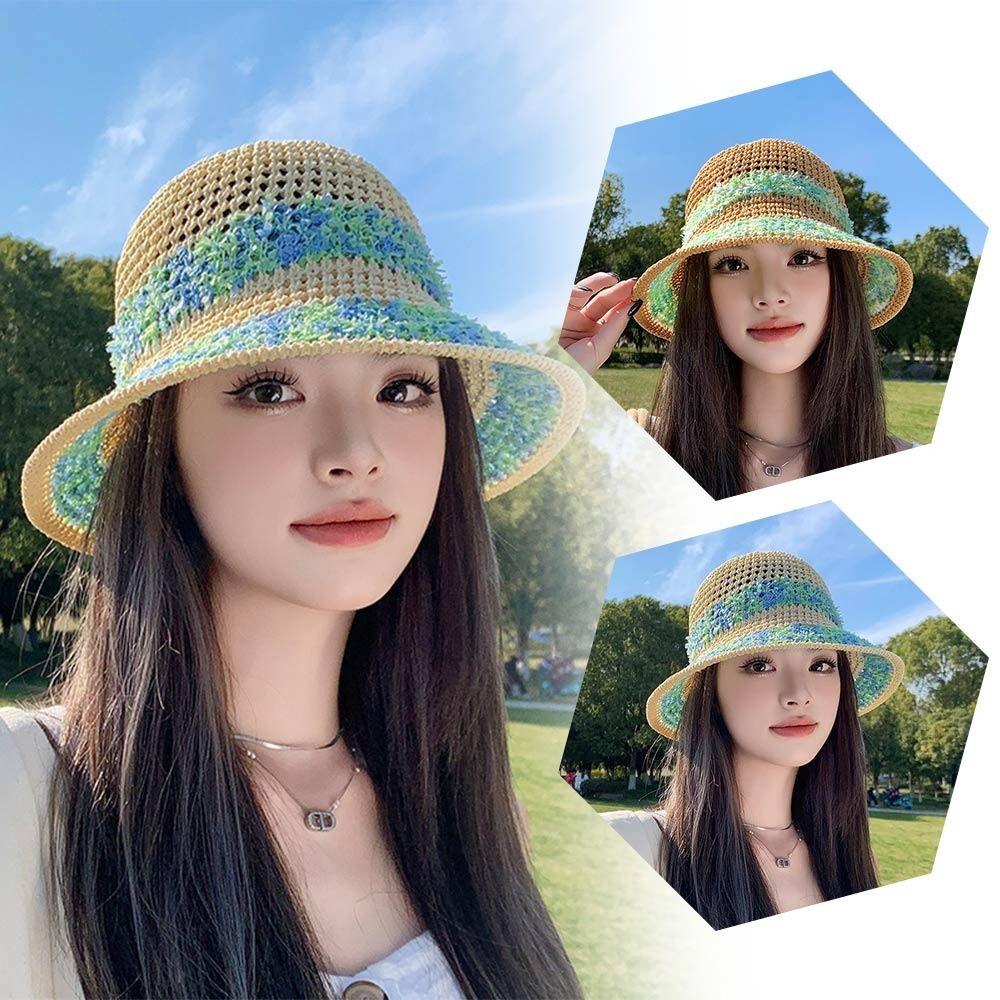 

Foldable Sunshade Hat Wide Brim Panama Hat NEW Beach Cap Women 2