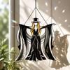 Cattura-sole Danzatrice Boho, Ornamento da Appendere in Vetro Colorato Acrilico, Rotella da Finestra Donna Mistica Gotica per Decorazioni Interni Esterni, Regalo per Donne,
