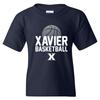Xavier Musketeers Basketball Flux, Team Color Youth T Shirt - Navy