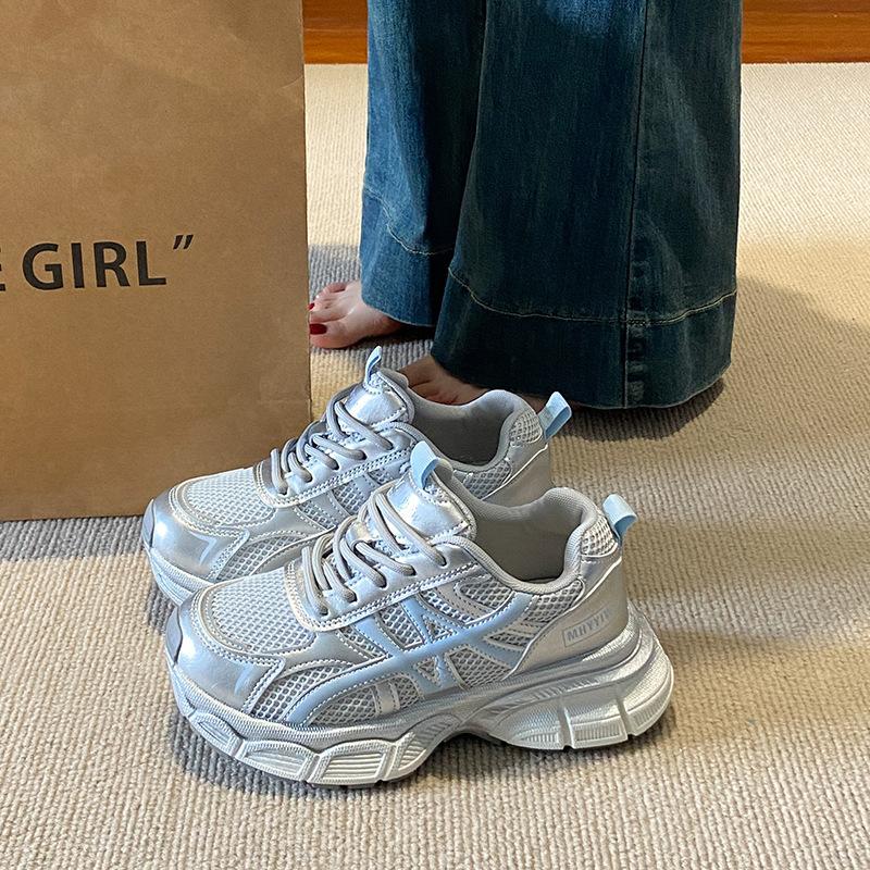 New Breathable Dad Shoes for Summer Versatile Thick-soled Height-increasing Casual Sports Shoes