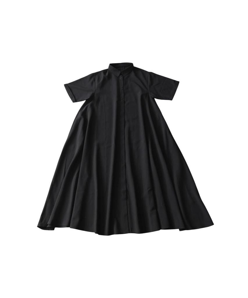Antiqua Right Choice for Effortless Shirt Dress for Short Cardigan Concealed Button Plus Adult 05 Black Plus [antiqua] "The Days" Women, Sleeve,