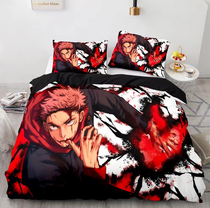 3D Anime Jujutsu Kaisen Satoru Gojo Christmas Gift King Twin Double Child Bedding Set Microfiber or Polyester Duvet Cover Set