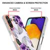 For Samsung Galaxy A55 5G Case with IMD Marble Flower Pattern TPU Mobile Back Cover