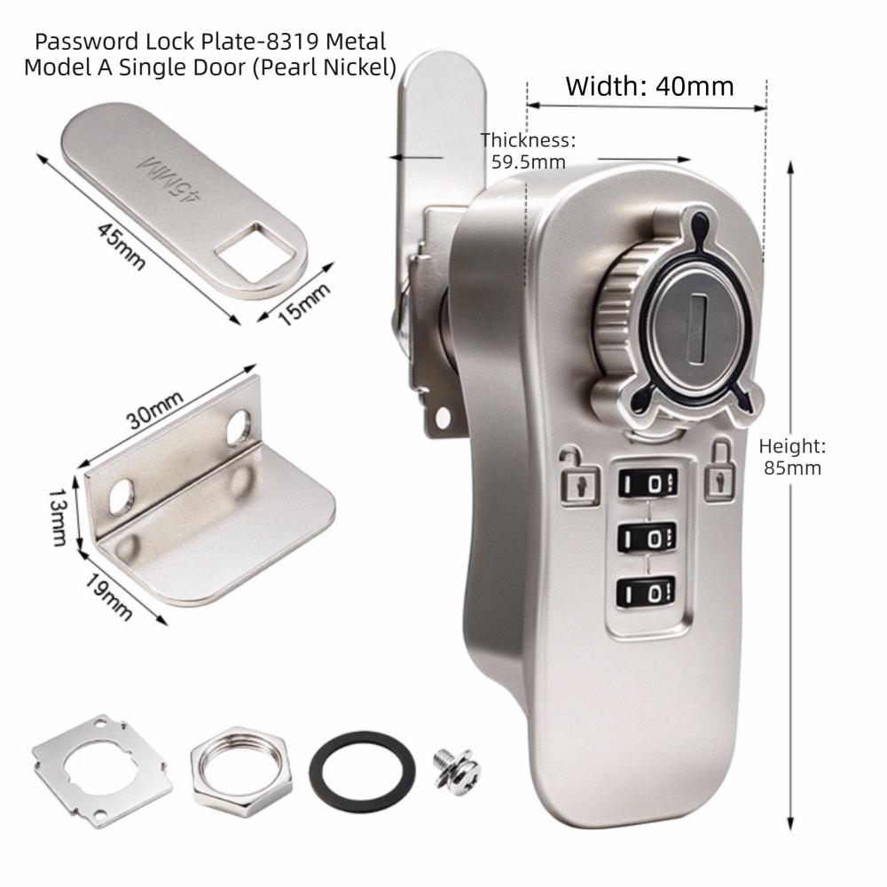 Zinc Alloy Combination Cabinet Lock 3 Digit Password Cabinet Lock Drawer Lock