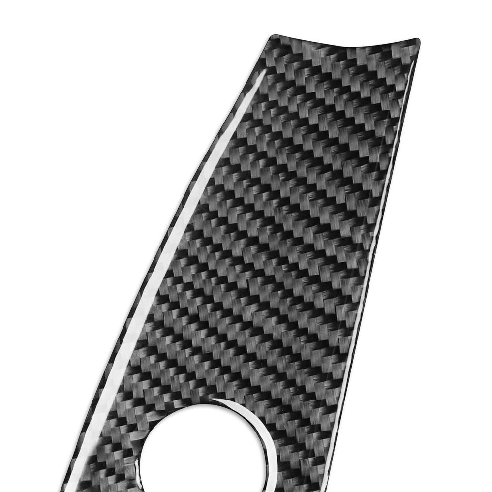4X Carbon Fiber Window Lift Switch Panel Cover Trim For Bmw 5 Series E60 2004-07