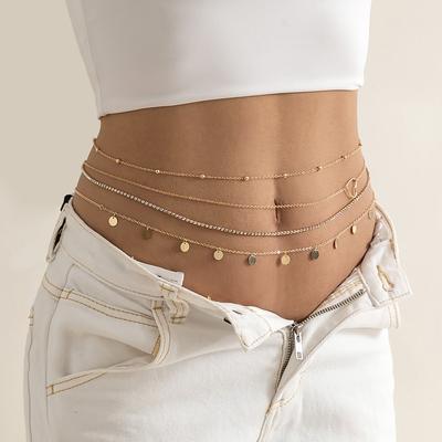 Bauch Taille Kette Körperschmuck Frauen Sexy Kette Bikini Strand Körperkette Vintage Charm Schmuck