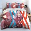Zero Two (Darling in The FranXX) 002 Bedding Set Single Twin Full Queen King Size Bed Set Aldult Kid Bedroom Duvet Cover Sets