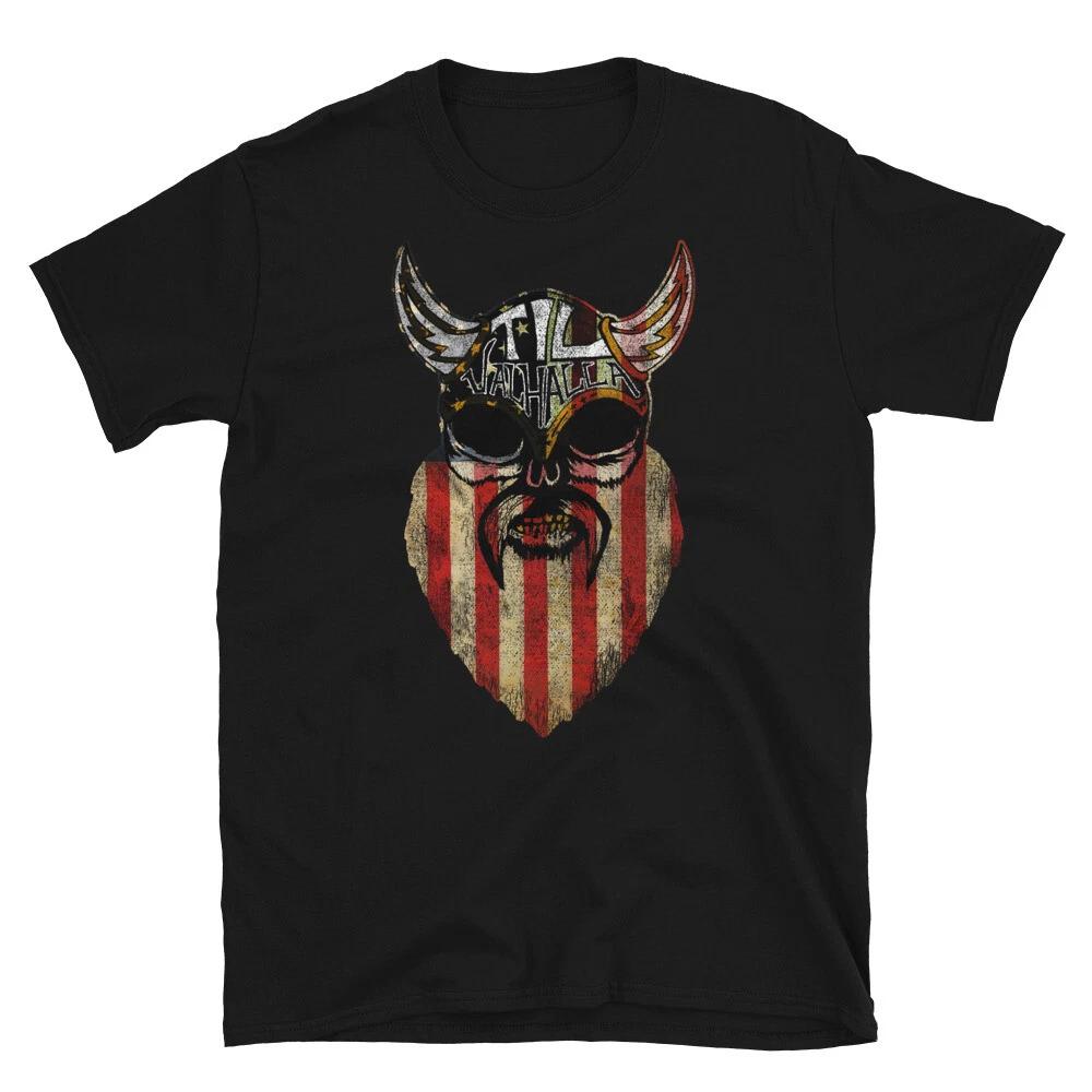 Til Valhalla Marine T-Shirt Viking Norse American Warrior Afghanistan War Army S