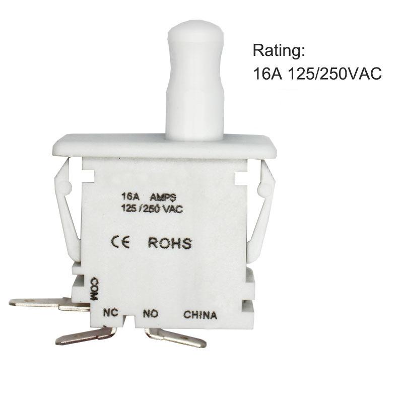 Push Button Pul-Push 3Pin Door Switch Pull Out To Lock Cheat Selflocking Function Door Switch 16A Refrigerator Door Switch