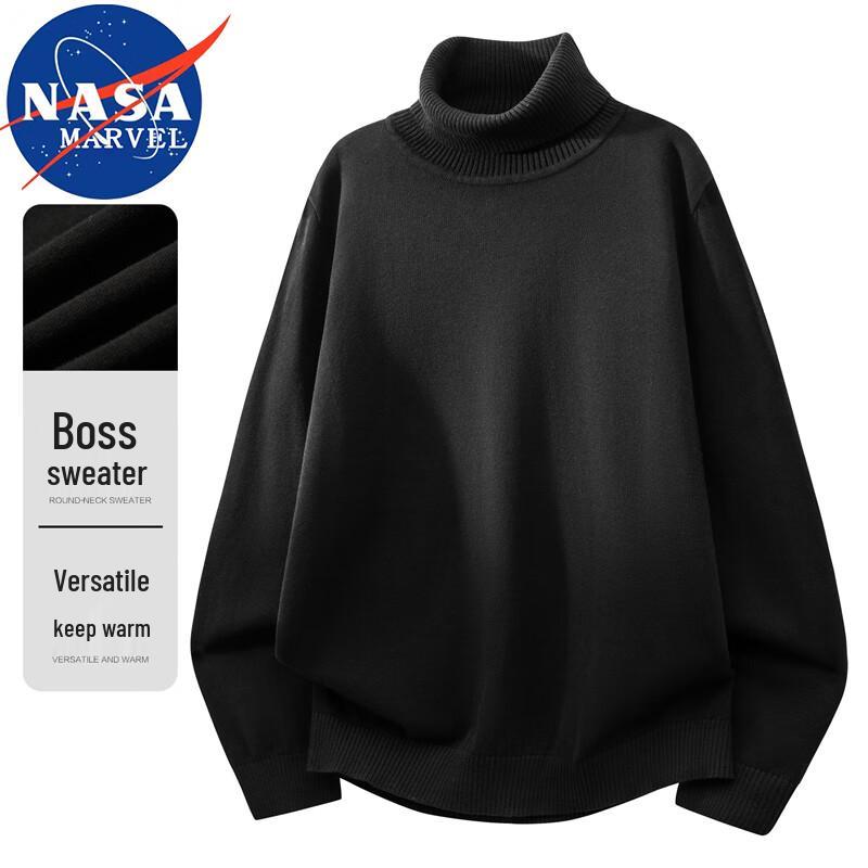NASA MARVEL Men's Semi-High Collar Pullover Sweater