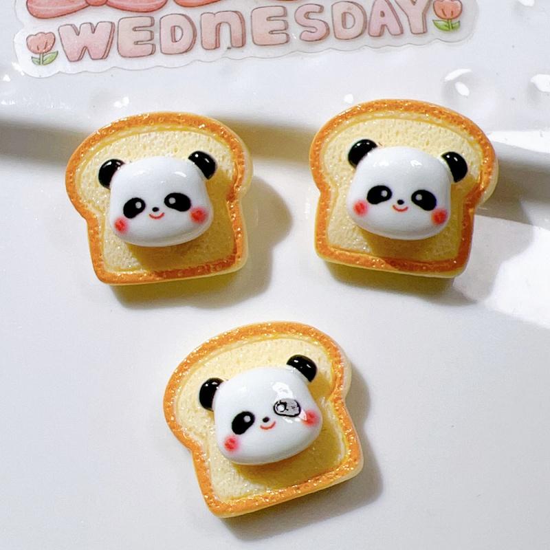 10Pcs New Cute Resin Mini Chef Panda Series Flat Back Manicure Parts Embellishments For Hair Bows Accessories