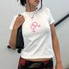 LGBTQ Pride Graphic Baby Tee, Feminist Symbol Shirt, Women Empowerment Tee