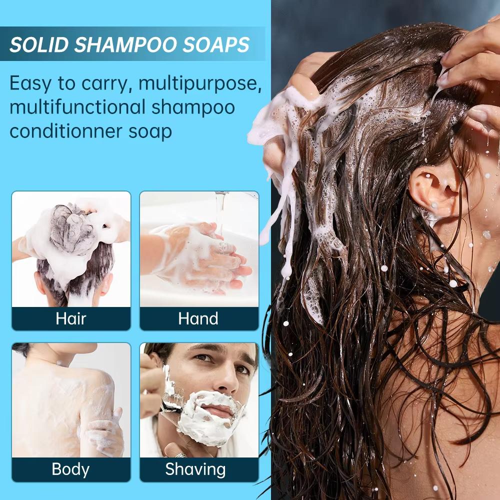PURC Graue, weiße Haarfarbe, Färbebehandlung, Bambuskohle, saubere Detox-Seifenstange, schwarzes Haarshampoo, Behandlung für glänzendes Haar und Kopfhaut