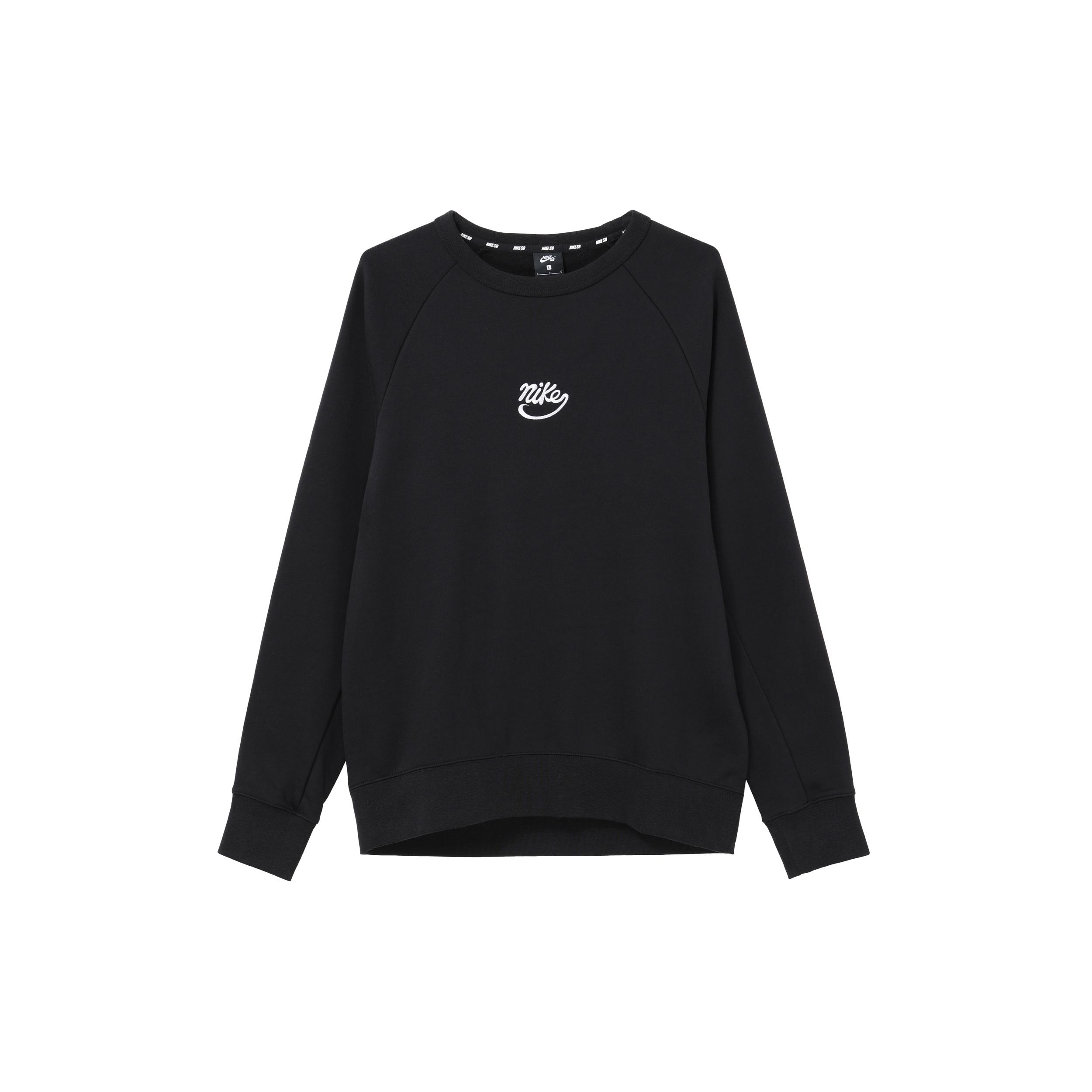 Nike SB ICON Fleece Lined Skateboard Casual Sports Round Neck Pullover Black Men s 885846-010 L