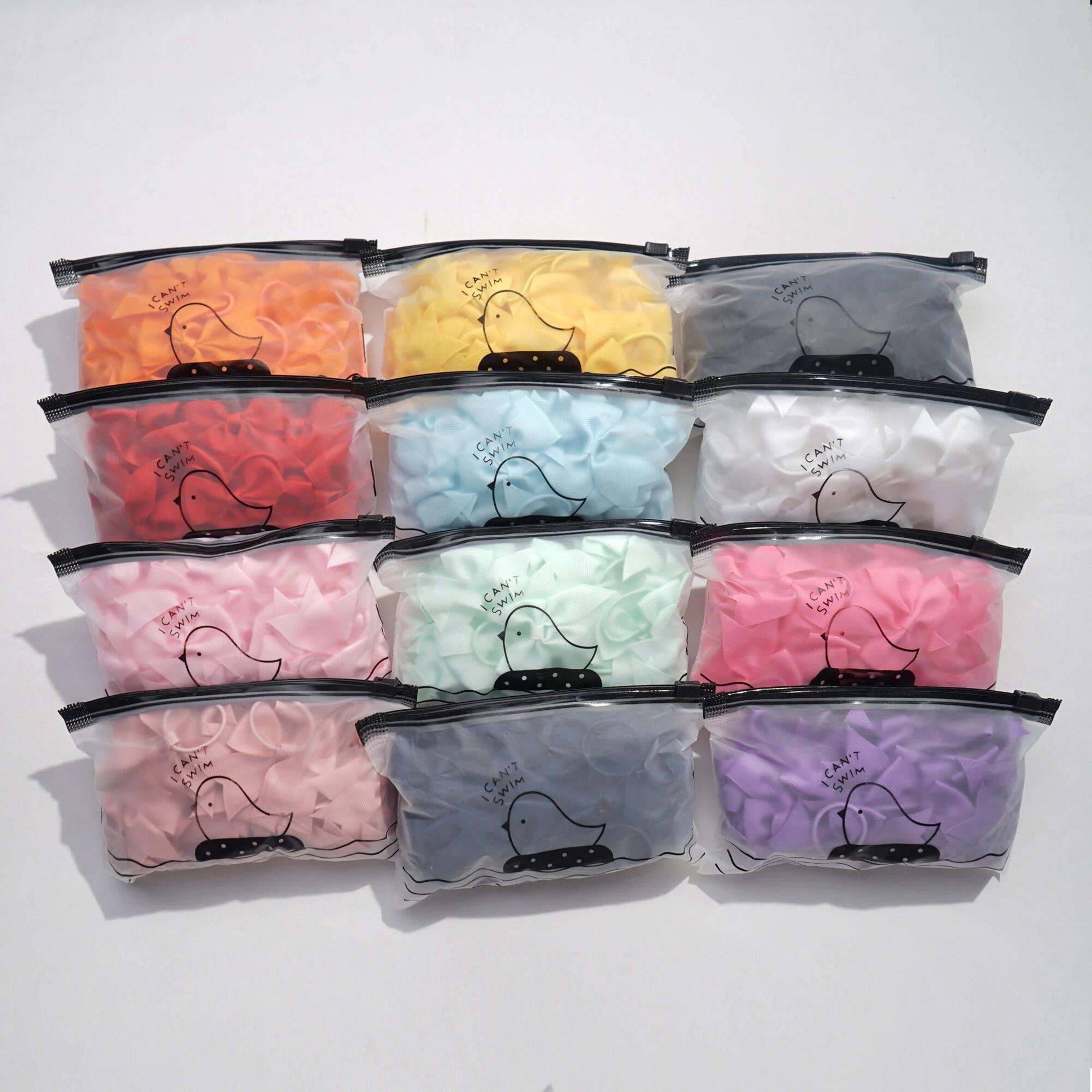 

20 шт., маленькие 2-дюймовые бантики для волос, резинки для волос, веревки для волос, держатели для хвостов для маленьких девочек, аксессуары для детских волос